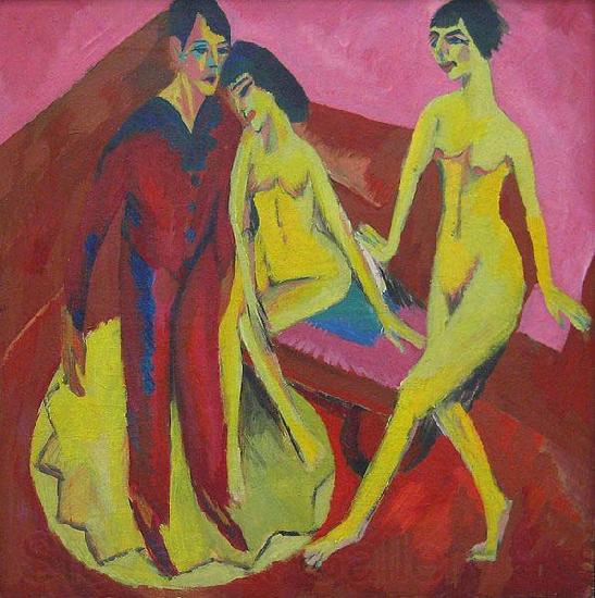 Ernst Ludwig Kirchner Dance School, Germany oil painting art